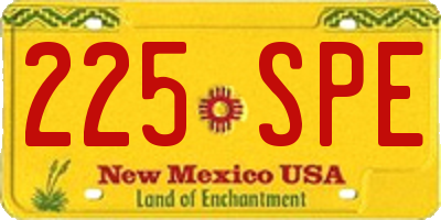 NM license plate 225SPE
