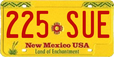 NM license plate 225SUE