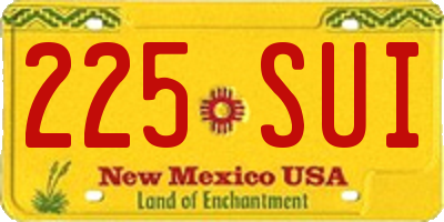 NM license plate 225SUI
