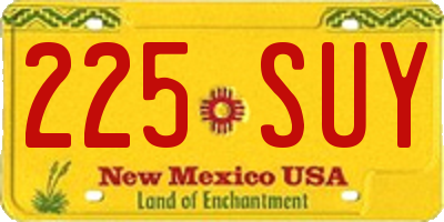 NM license plate 225SUY