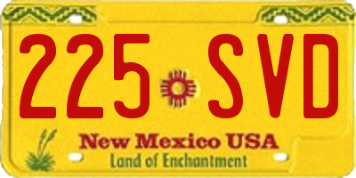NM license plate 225SVD