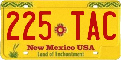 NM license plate 225TAC