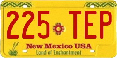 NM license plate 225TEP