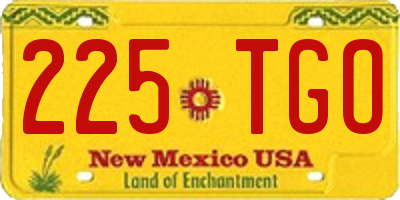 NM license plate 225TGO