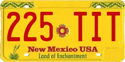 NM license plate 225TIT