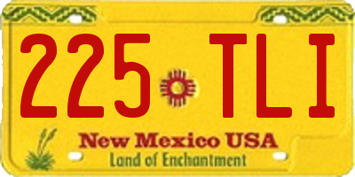 NM license plate 225TLI