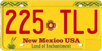 NM license plate 225TLJ