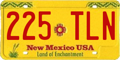 NM license plate 225TLN