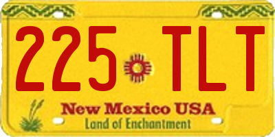 NM license plate 225TLT