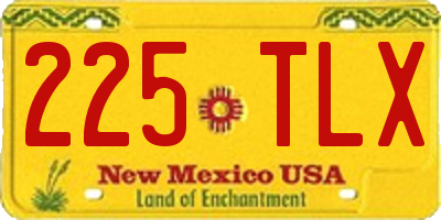 NM license plate 225TLX