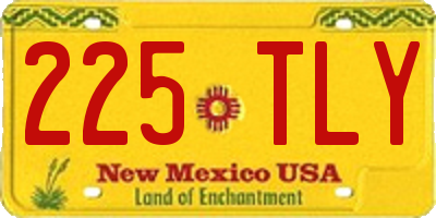 NM license plate 225TLY