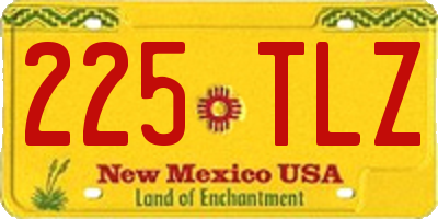 NM license plate 225TLZ