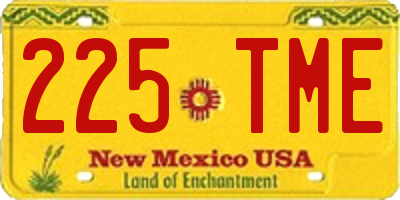 NM license plate 225TME