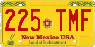 NM license plate 225TMF