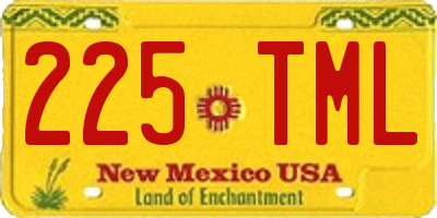 NM license plate 225TML