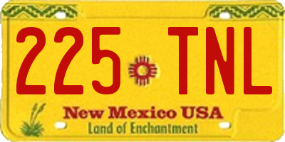 NM license plate 225TNL