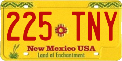 NM license plate 225TNY