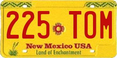 NM license plate 225TOM
