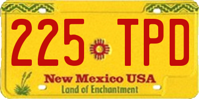 NM license plate 225TPD