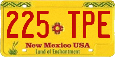 NM license plate 225TPE