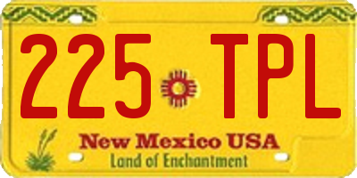 NM license plate 225TPL