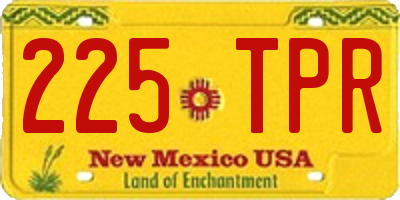 NM license plate 225TPR