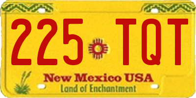 NM license plate 225TQT