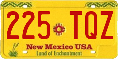 NM license plate 225TQZ