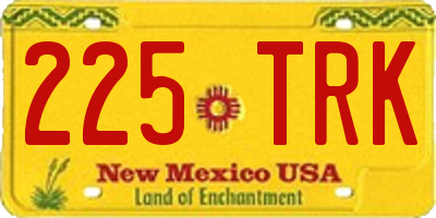 NM license plate 225TRK