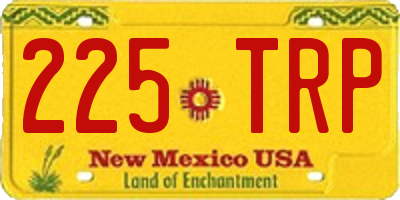 NM license plate 225TRP