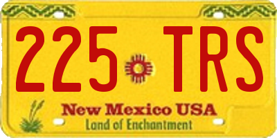 NM license plate 225TRS