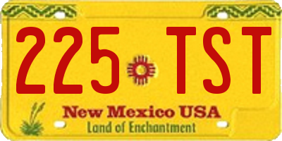 NM license plate 225TST