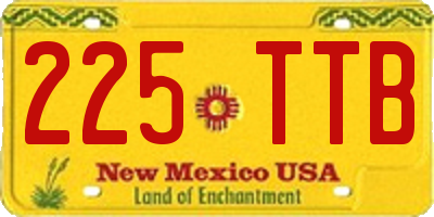 NM license plate 225TTB