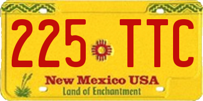 NM license plate 225TTC