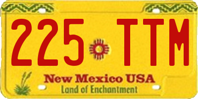 NM license plate 225TTM