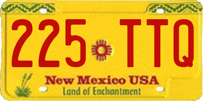 NM license plate 225TTQ
