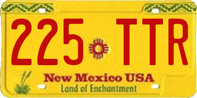 NM license plate 225TTR