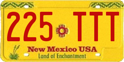 NM license plate 225TTT