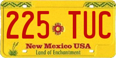 NM license plate 225TUC