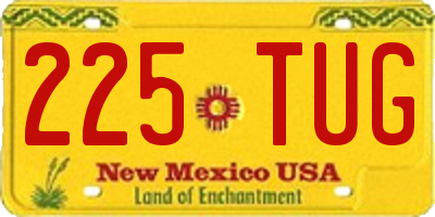 NM license plate 225TUG