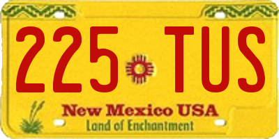NM license plate 225TUS
