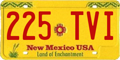 NM license plate 225TVI