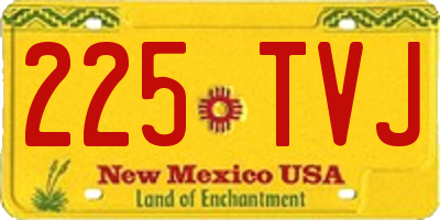 NM license plate 225TVJ