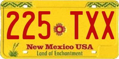 NM license plate 225TXX