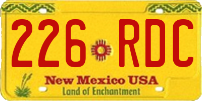 NM license plate 226RDC