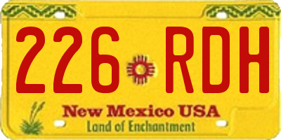 NM license plate 226RDH