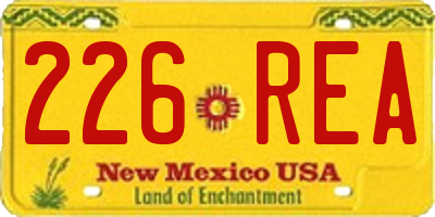 NM license plate 226REA