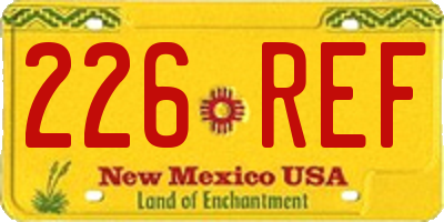 NM license plate 226REF