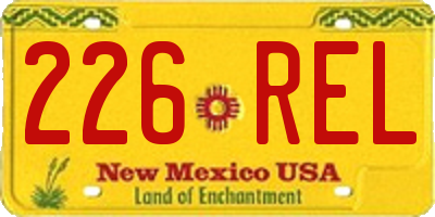 NM license plate 226REL