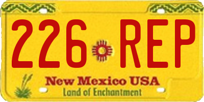 NM license plate 226REP